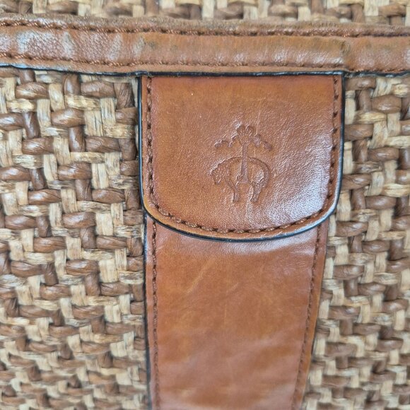 Brooks Brothers Natural Straw Weave with Leather Trim Crossbody - Picture 10 of 16